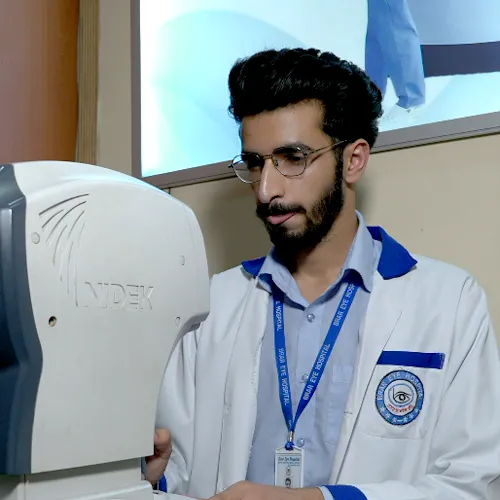 Slit lamp examination