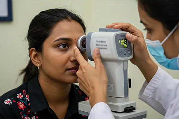 IOP eye pressure check