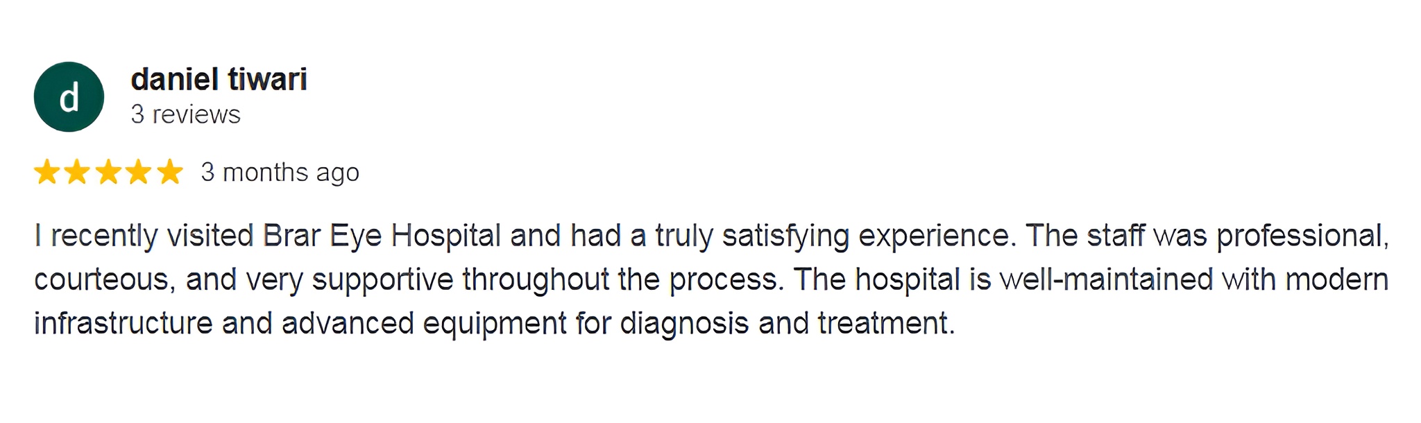 Google review screenshot