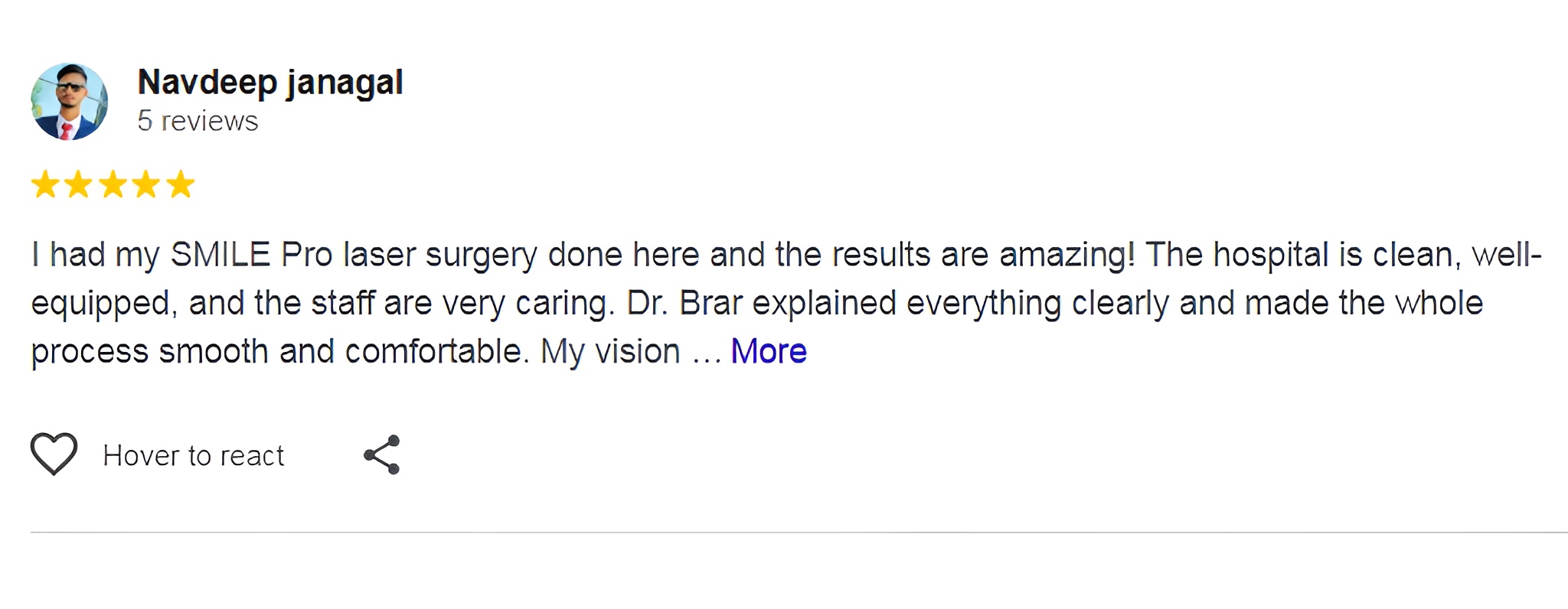 Google review screenshot