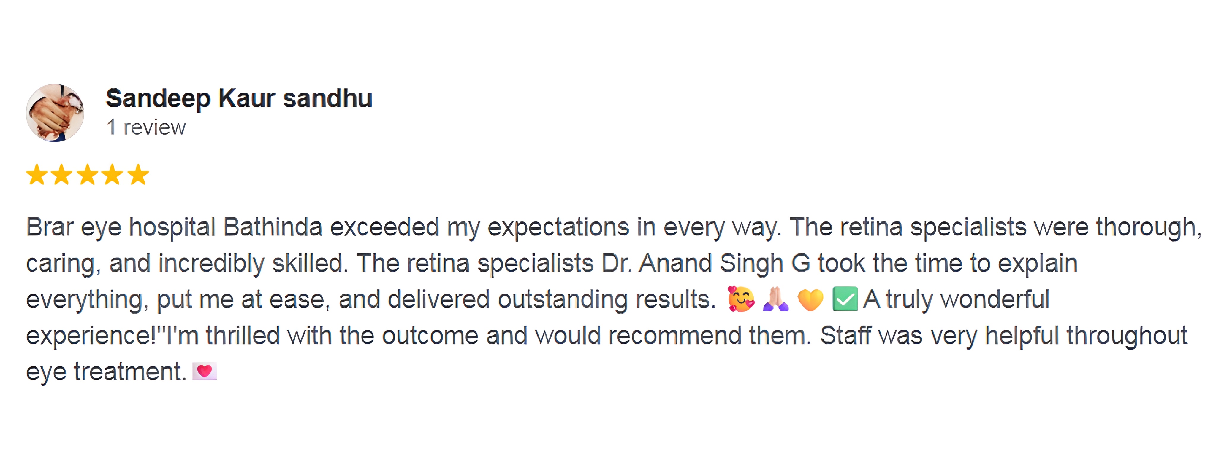 Google review screenshot